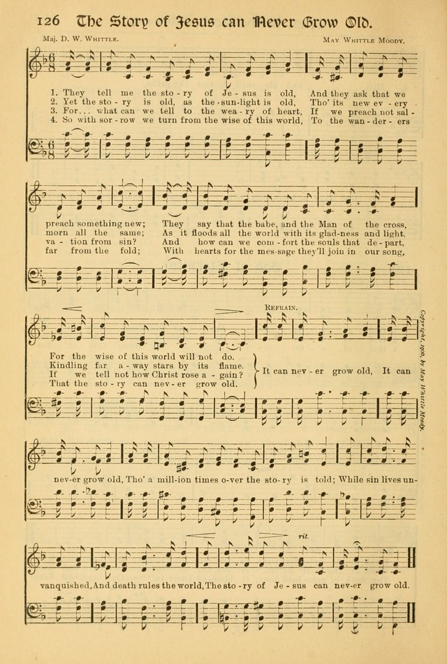 Northfield Hymnal: for use in evangelistic and church services, conventions, sunday schools, and all prayer and social meetings of the church and home page 126