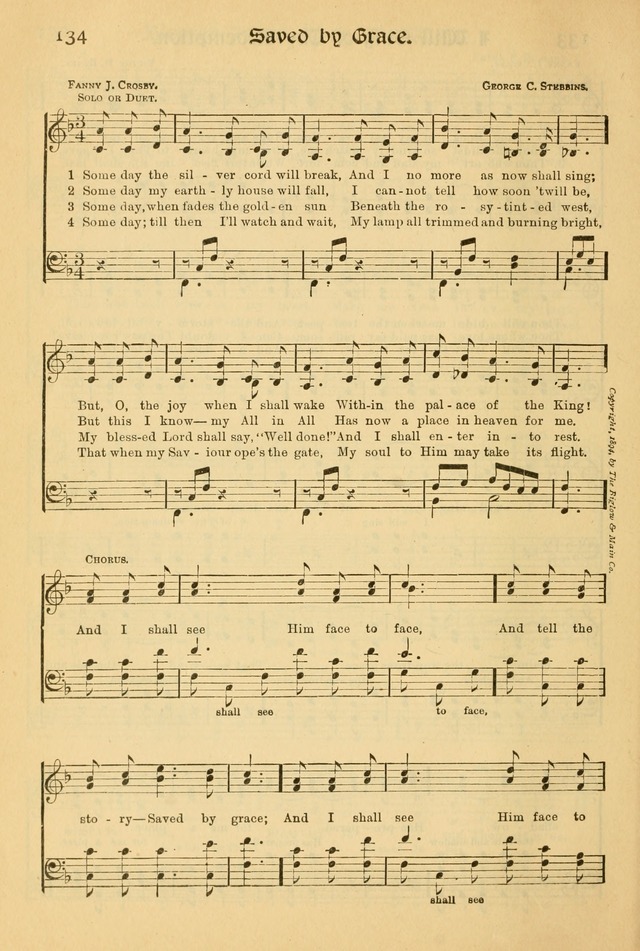 Northfield Hymnal: for use in evangelistic and church services, conventions, sunday schools, and all prayer and social meetings of the church and home page 134