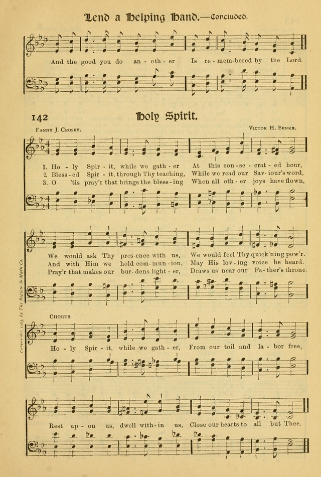 Northfield Hymnal: for use in evangelistic and church services, conventions, sunday schools, and all prayer and social meetings of the church and home page 143