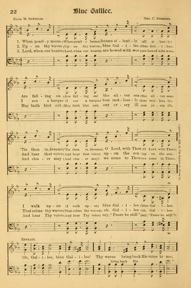 Northfield Hymnal: for use in evangelistic and church services, conventions, sunday schools, and all prayer and social meetings of the church and home page 22