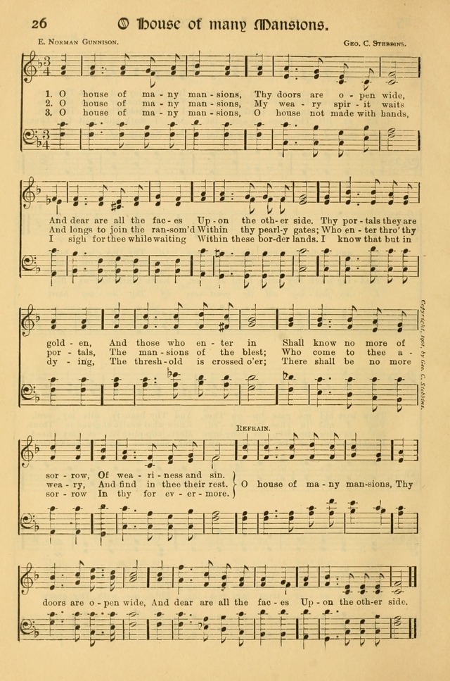 Northfield Hymnal: for use in evangelistic and church services, conventions, sunday schools, and all prayer and social meetings of the church and home page 26