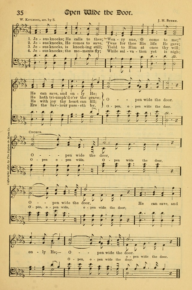 Northfield Hymnal: for use in evangelistic and church services, conventions, sunday schools, and all prayer and social meetings of the church and home page 35