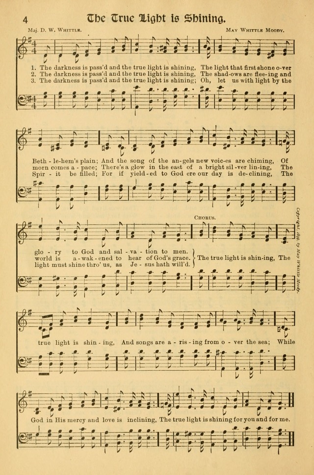 Northfield Hymnal: for use in evangelistic and church services, conventions, sunday schools, and all prayer and social meetings of the church and home page 4