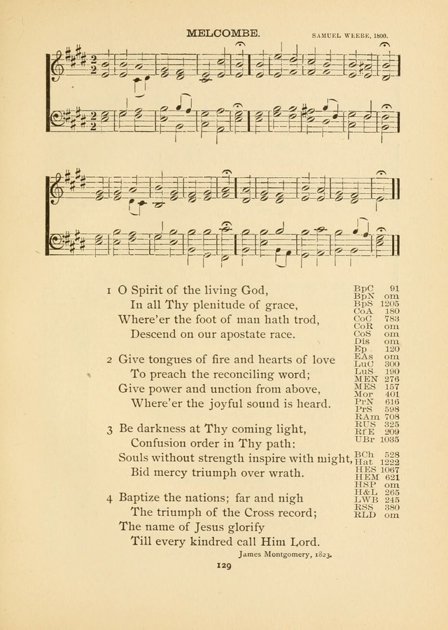 The National Hymn Book of the American Churches: comprising the hymns which are common to the hymnaries of the Baptists, Congregationalists, Episcopalians, Lutherans, Methodists, Presbyterians... page 129