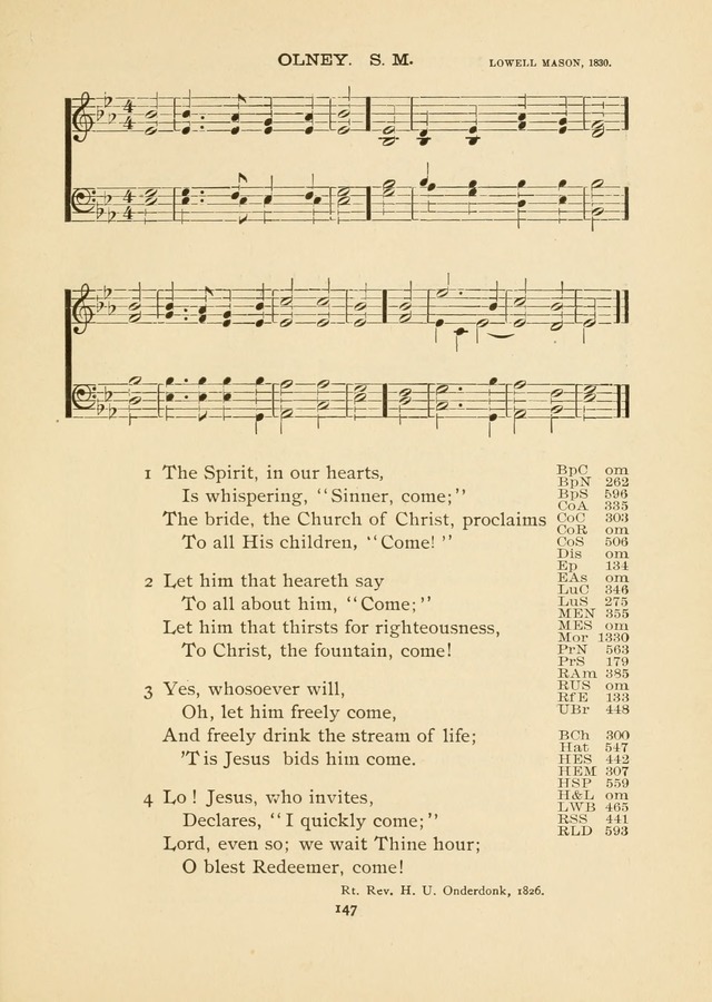 The National Hymn Book of the American Churches: comprising the hymns which are common to the hymnaries of the Baptists, Congregationalists, Episcopalians, Lutherans, Methodists, Presbyterians... page 147