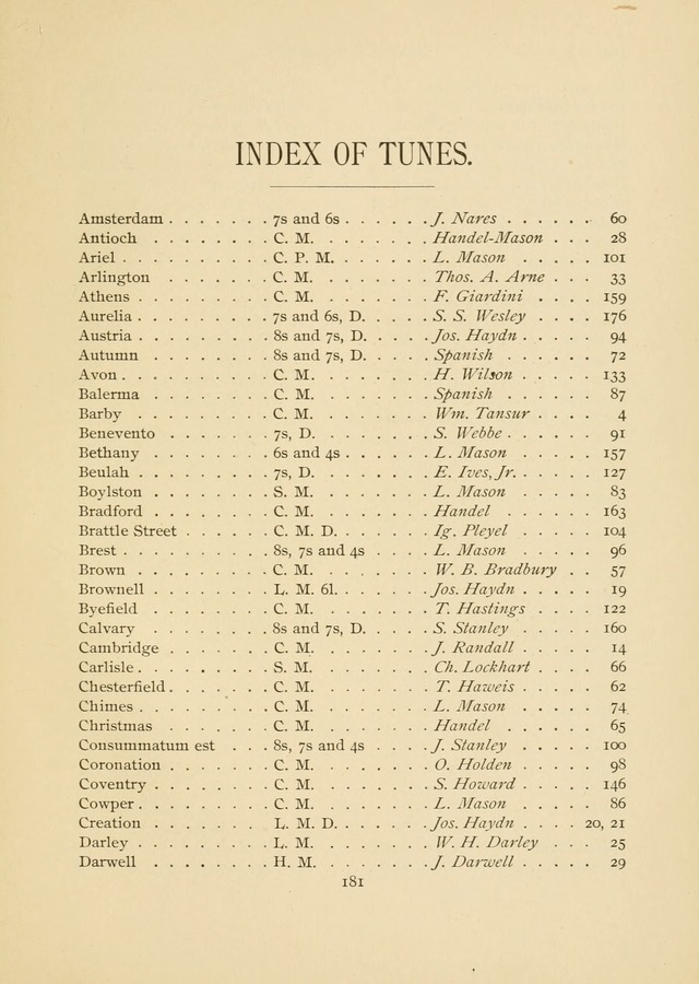 The National Hymn Book of the American Churches: comprising the hymns which are common to the hymnaries of the Baptists, Congregationalists, Episcopalians, Lutherans, Methodists, Presbyterians... page 181