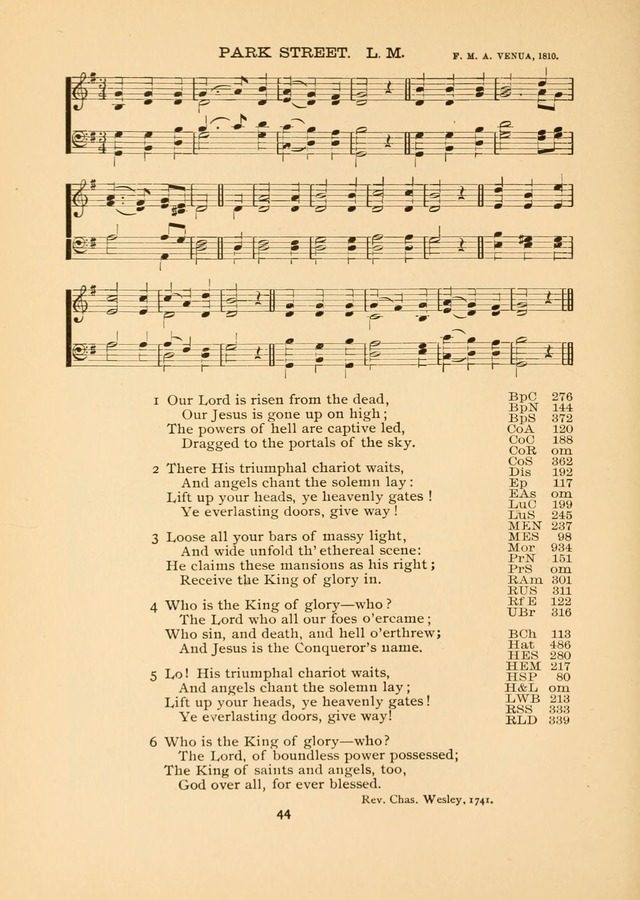 The National Hymn Book of the American Churches: comprising the hymns which are common to the hymnaries of the Baptists, Congregationalists, Episcopalians, Lutherans, Methodists, Presbyterians... page 44