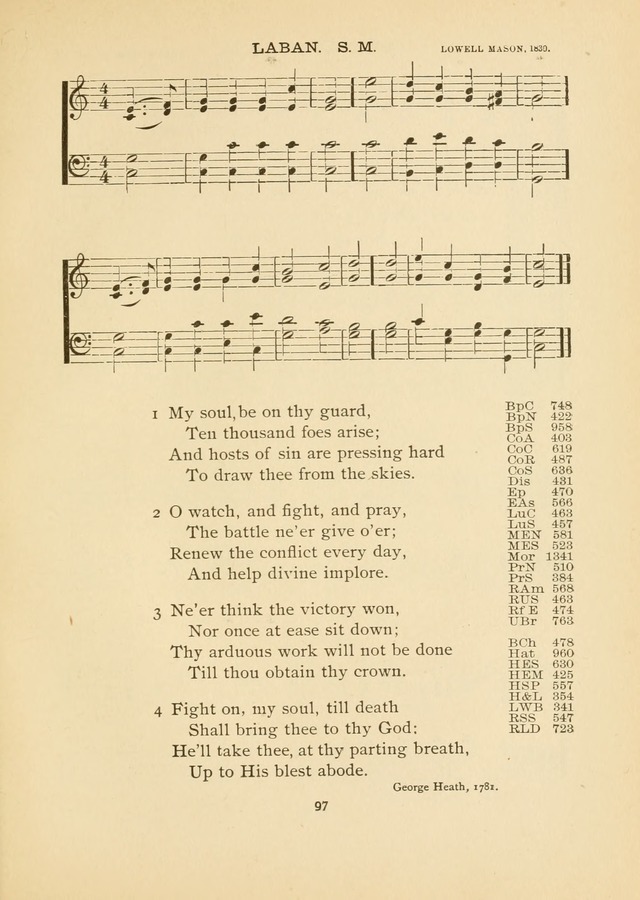 The National Hymn Book of the American Churches: comprising the hymns which are common to the hymnaries of the Baptists, Congregationalists, Episcopalians, Lutherans, Methodists, Presbyterians... page 97