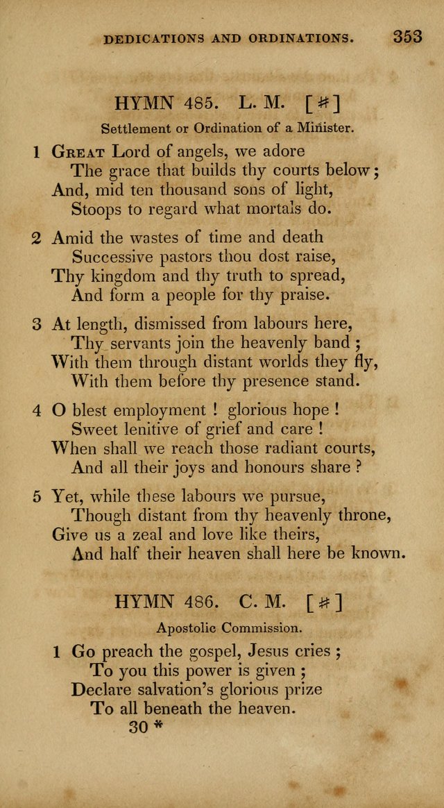 The New Hymn Book, Designed for Universalist Societies: compiled from approved authors, with variations and additions. Second Ed. page 364