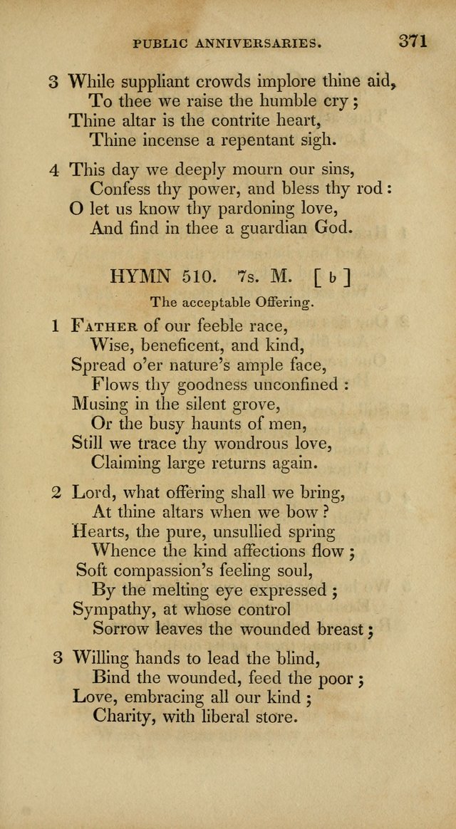 The New Hymn Book, Designed for Universalist Societies: compiled from approved authors, with variations and additions. Second Ed. page 382