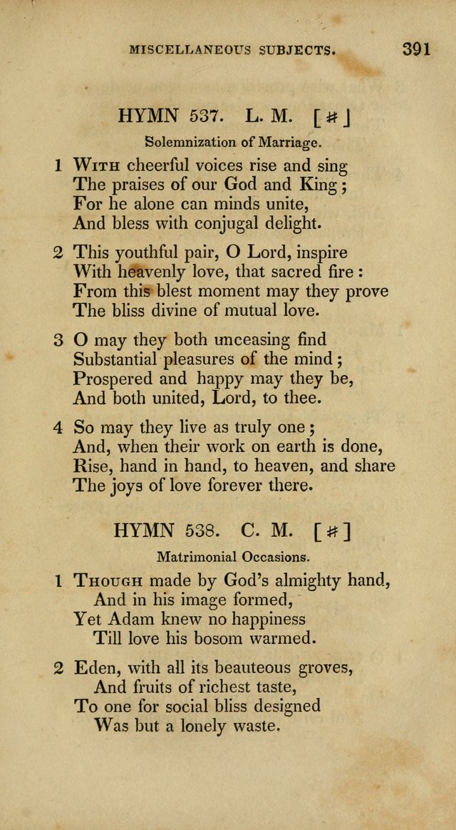 The New Hymn Book, Designed for Universalist Societies: compiled from approved authors, with variations and additions. Second Ed. page 402