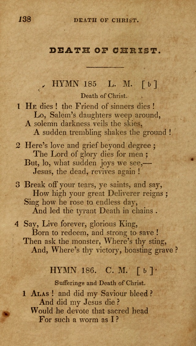 The New Hymn Book, Designed for Universalist Societies: compiled from approved authors, with variations and additions (9th ed.) page 138