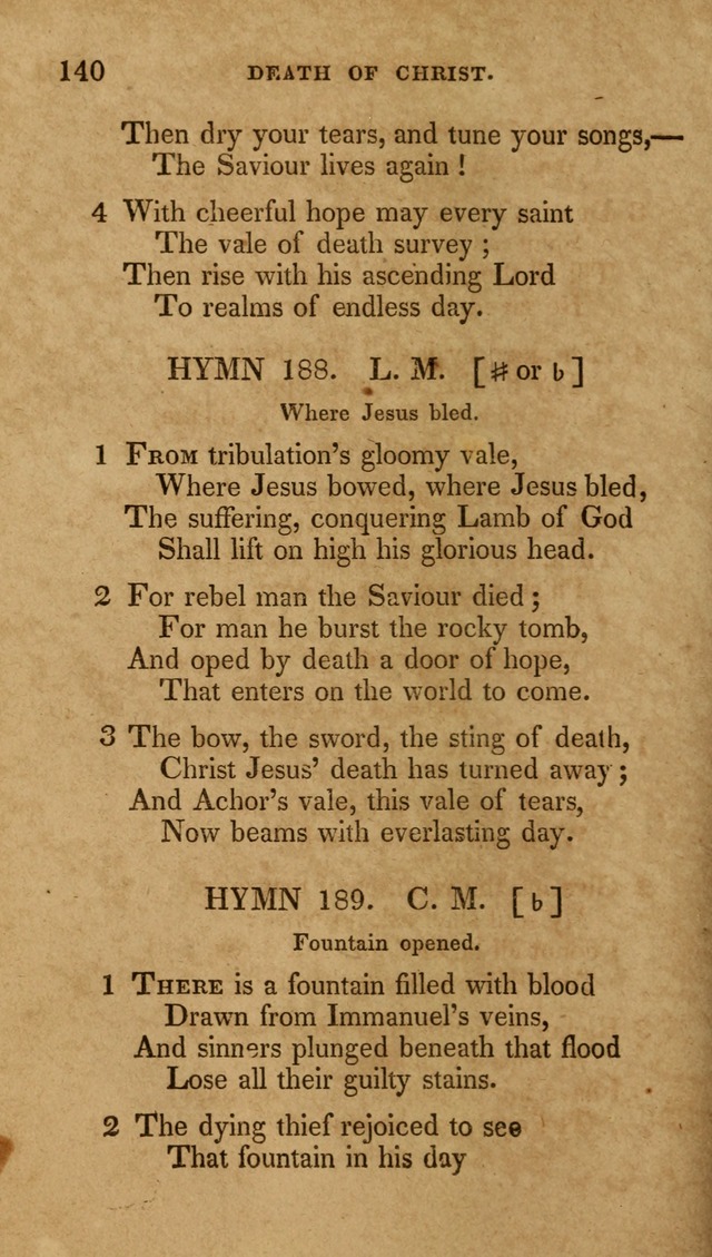 The New Hymn Book, Designed for Universalist Societies: compiled from approved authors, with variations and additions (9th ed.) page 140