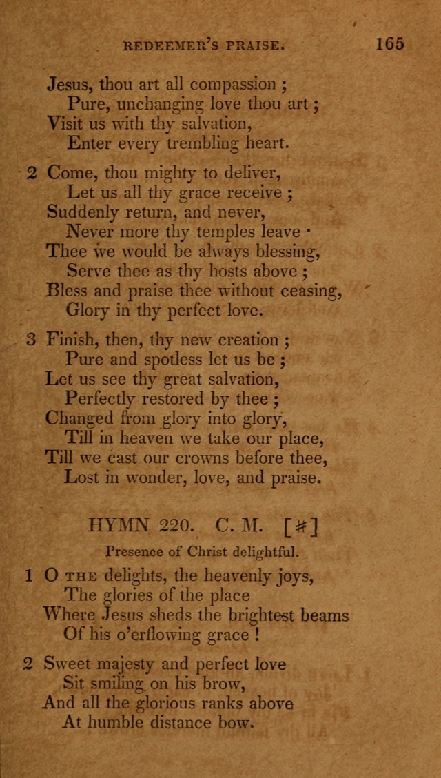 The New Hymn Book, Designed for Universalist Societies: compiled from approved authors, with variations and additions (9th ed.) page 165