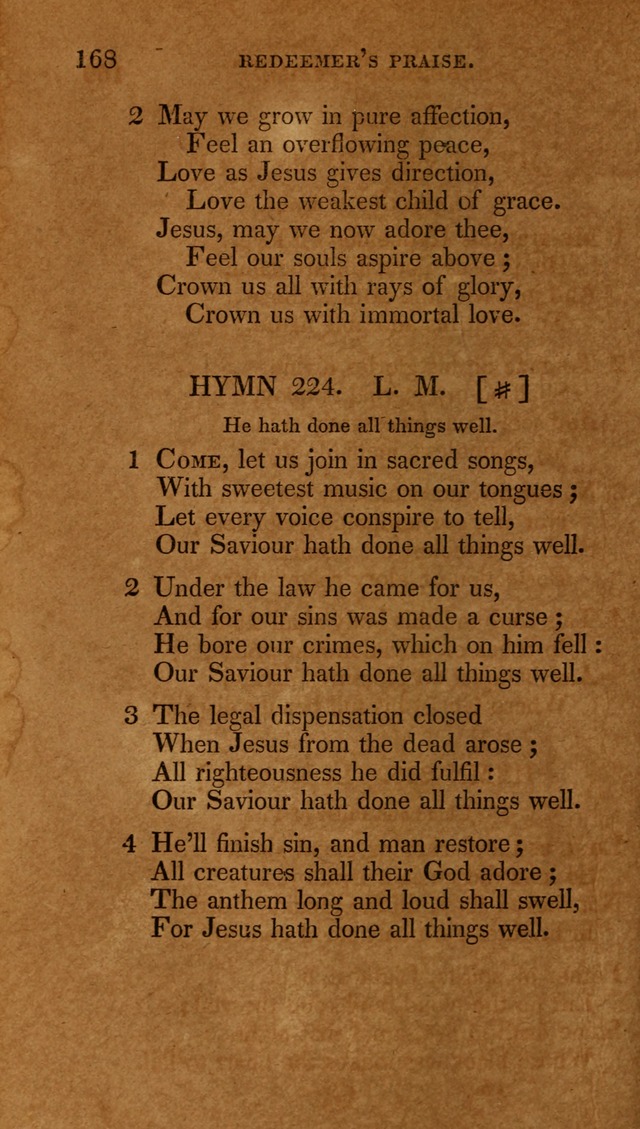 The New Hymn Book, Designed for Universalist Societies: compiled from approved authors, with variations and additions (9th ed.) page 168