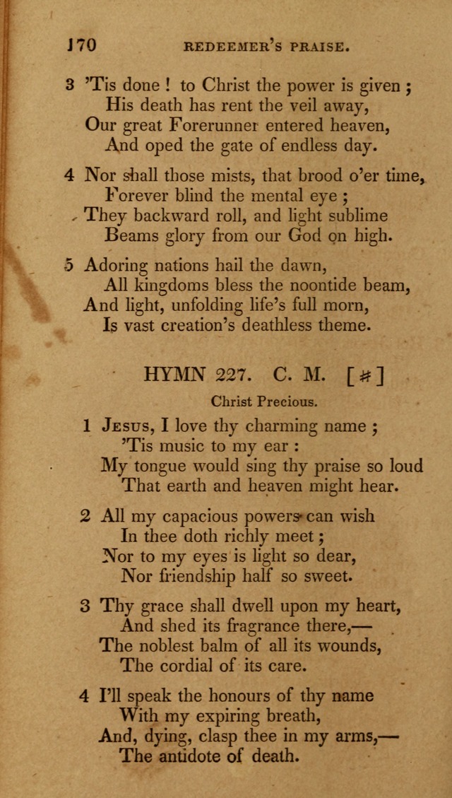 The New Hymn Book, Designed for Universalist Societies: compiled from approved authors, with variations and additions (9th ed.) page 170