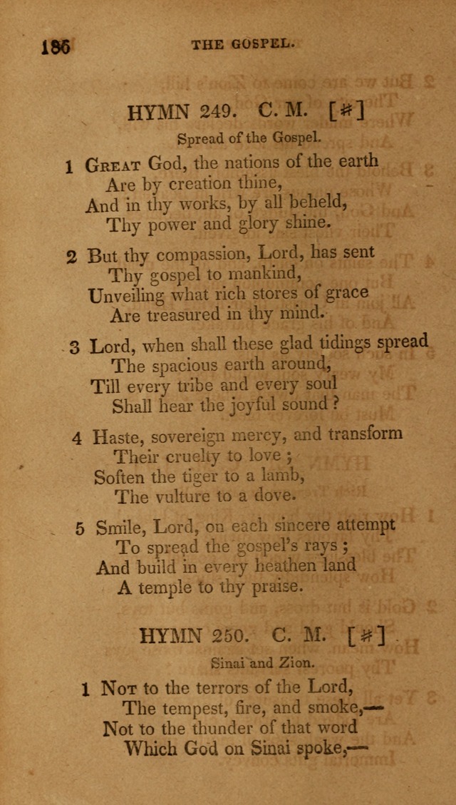 The New Hymn Book, Designed for Universalist Societies: compiled from approved authors, with variations and additions (9th ed.) page 186