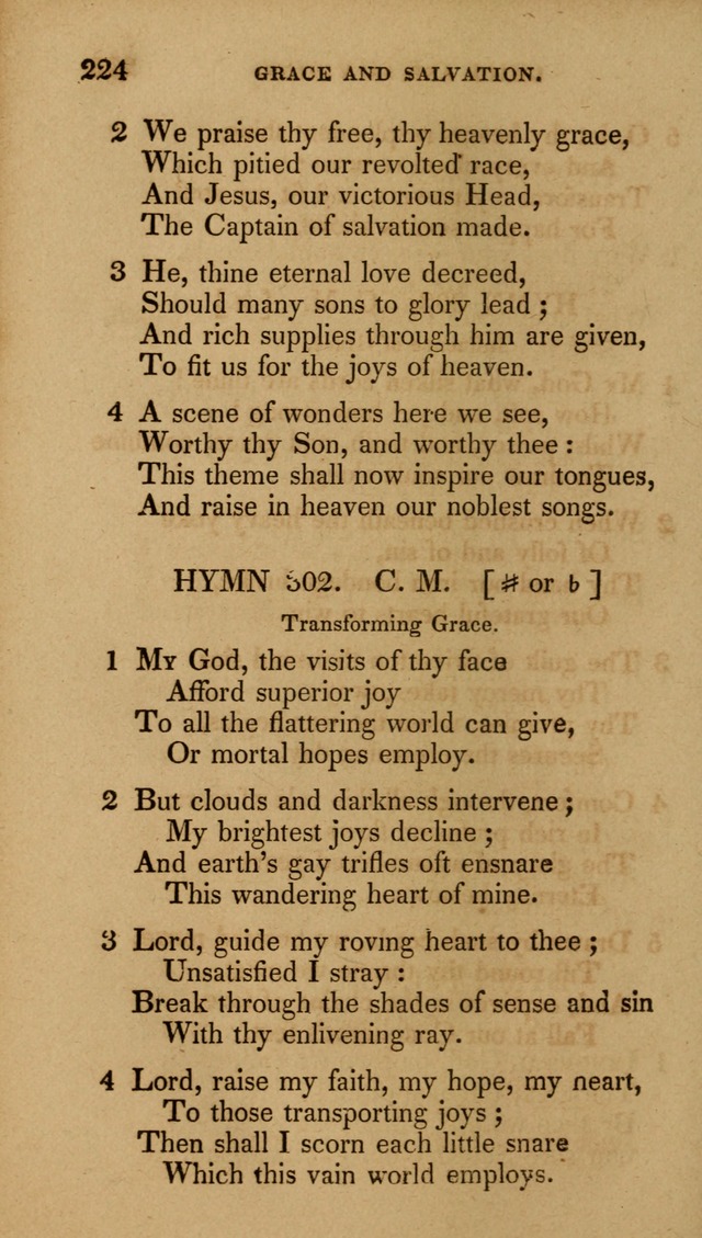 The New Hymn Book, Designed for Universalist Societies: compiled from approved authors, with variations and additions (9th ed.) page 224