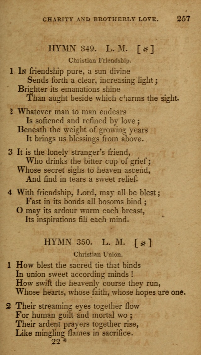 The New Hymn Book, Designed for Universalist Societies: compiled from approved authors, with variations and additions (9th ed.) page 257