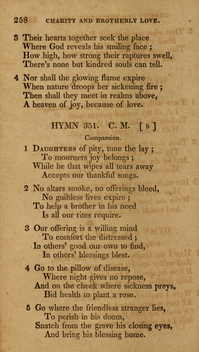 The New Hymn Book, Designed for Universalist Societies: compiled from approved authors, with variations and additions (9th ed.) page 258
