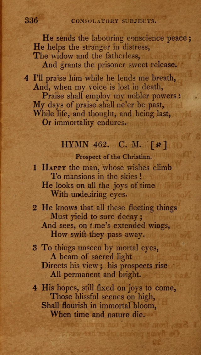 The New Hymn Book, Designed for Universalist Societies: compiled from approved authors, with variations and additions (9th ed.) page 336