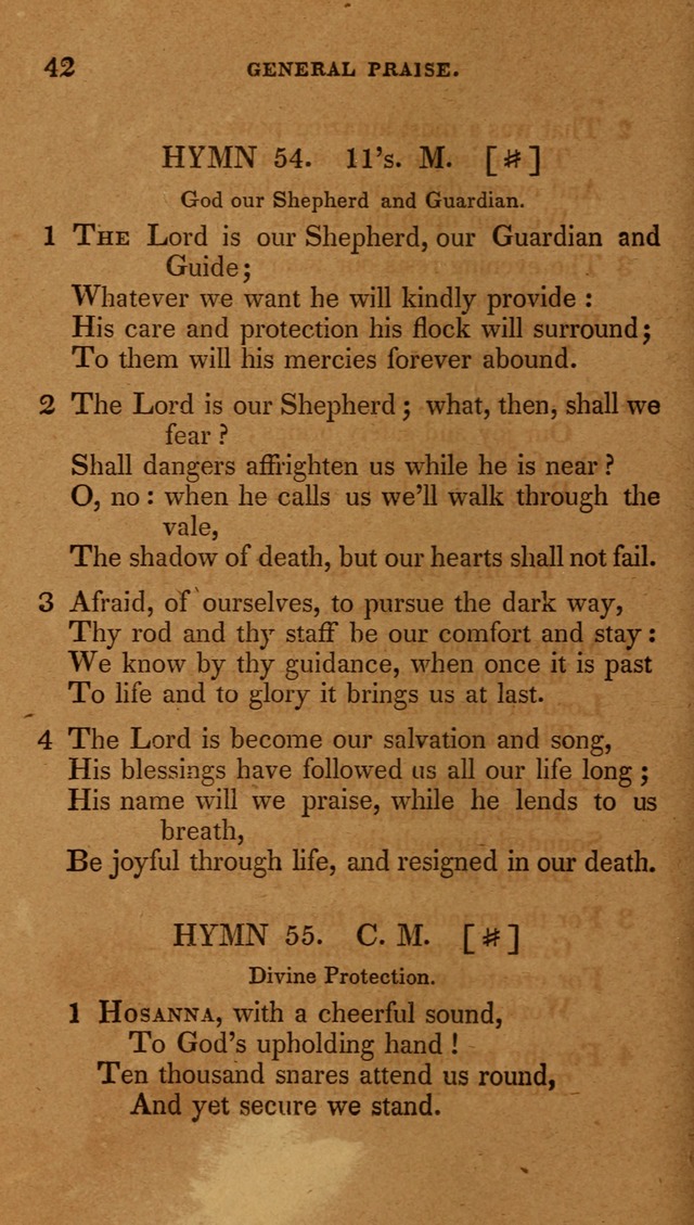 The New Hymn Book, Designed for Universalist Societies: compiled from approved authors, with variations and additions (9th ed.) page 42