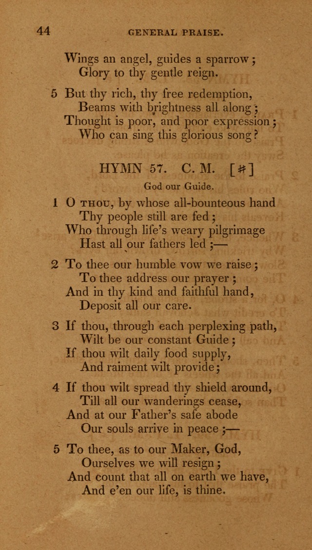 The New Hymn Book, Designed for Universalist Societies: compiled from approved authors, with variations and additions (9th ed.) page 44