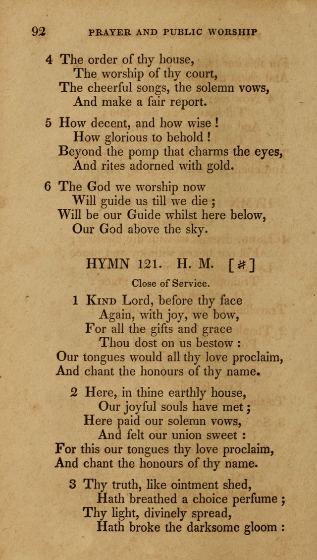 The New Hymn Book, Designed for Universalist Societies: compiled from approved authors, with variations and additions (9th ed.) page 92