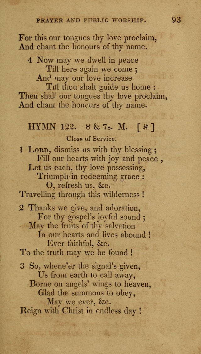 The New Hymn Book, Designed for Universalist Societies: compiled from approved authors, with variations and additions (9th ed.) page 93
