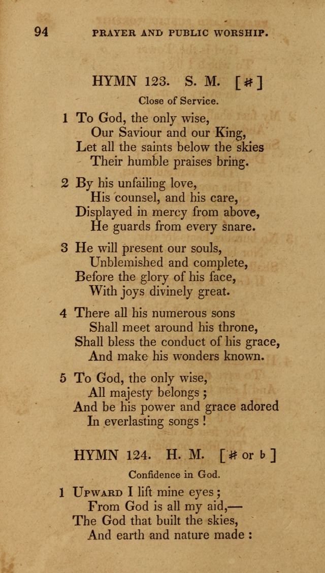 The New Hymn Book, Designed for Universalist Societies: compiled from approved authors, with variations and additions (9th ed.) page 94