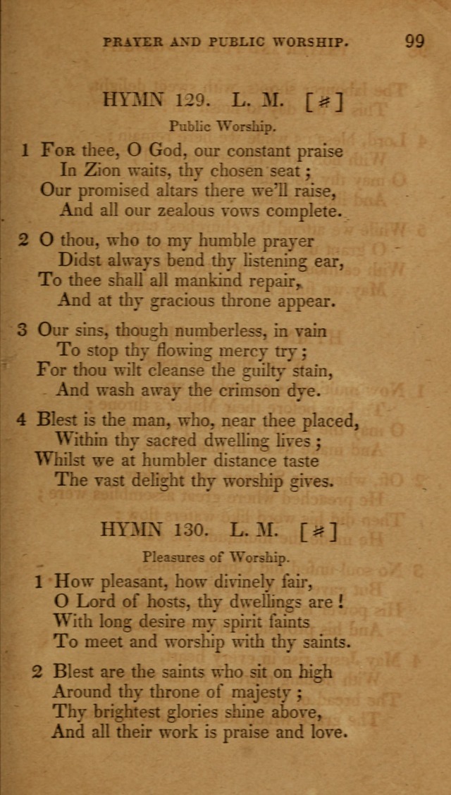 The New Hymn Book, Designed for Universalist Societies: compiled from approved authors, with variations and additions (9th ed.) page 99