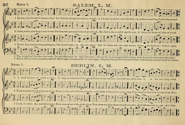 The New Harmonia Sacra: a compilation of genuine church music comprising a great variety of metres, harmonized for four voices (Eighteenth Edition) page 17