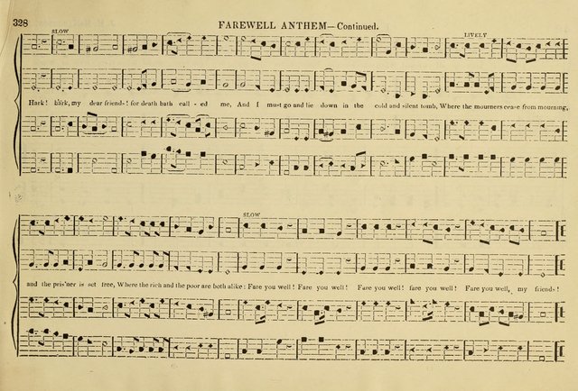 The New Harmonia Sacra: a compilation of genuine church music comprising a great variety of metres, harmonized for four voices (Eighteenth Edition) page 334