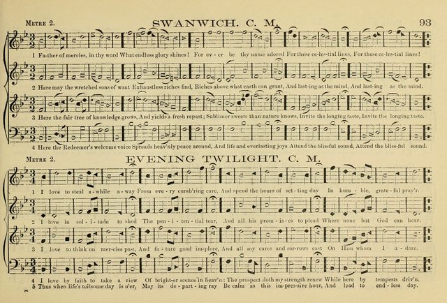 The New Harmonia Sacra: a compilation of genuine church music comprising a great variety of metres, harmonized for four voices (Eighteenth Edition) page 54