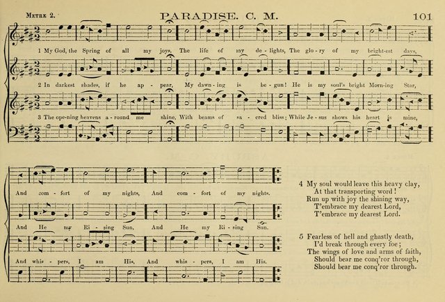 The New Harmonia Sacra: a compilation of genuine church music comprising a great variety of metres, harmonized for four voices (Eighteenth Edition) page 62