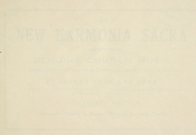 The New Harmonia Sacra: a compilation of genuine church music comprising a great variety of metres, harmonized for four voices (Eighteenth Edition) page 8