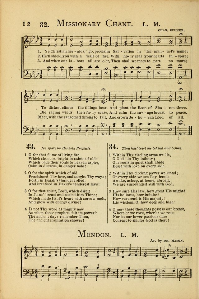 National Hymn and Tune Book: for congregations, schools and the home page 12