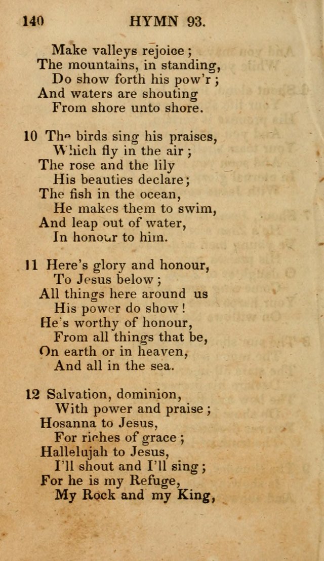 The New and Improved Camp Meeting Hymn Book; being a choice selection of hymns from the most approved authors designed to aid in the public and private devotion of Christians (4th ed. Stereotype) page 142