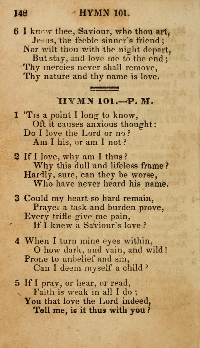 The New and Improved Camp Meeting Hymn Book; being a choice selection of hymns from the most approved authors designed to aid in the public and private devotion of Christians (4th ed. Stereotype) page 150