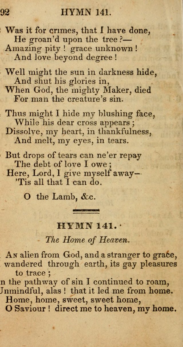 The New and Improved Camp Meeting Hymn Book; being a choice selection of hymns from the most approved authors designed to aid in the public and private devotion of Christians (4th ed. Stereotype) page 194
