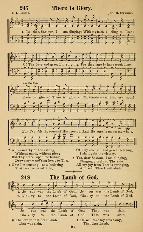 The New Jubilee Harp: or Christian hymns and song. a new collection of hymns and tunes for public and social worship page 144