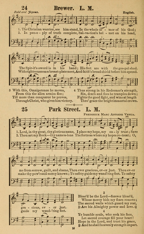 The New Jubilee Harp: or Christian hymns and song. a new collection of hymns and tunes for public and social worship page 16
