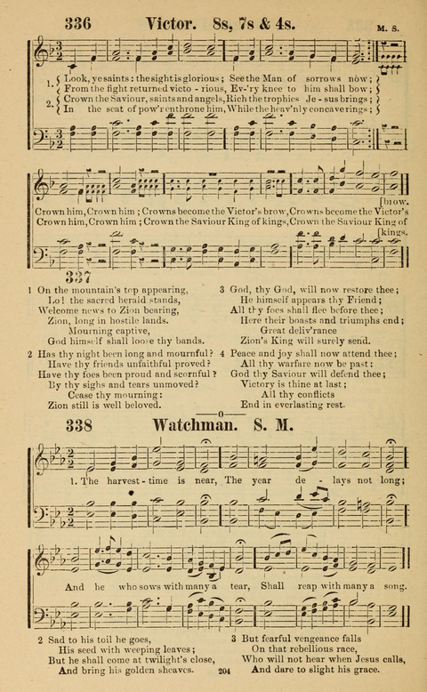 The New Jubilee Harp: or Christian hymns and song. a new collection of hymns and tunes for public and social worship page 204