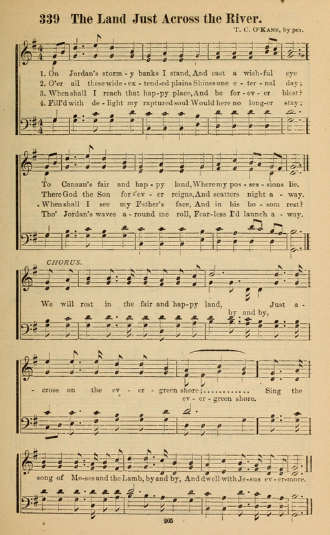 The New Jubilee Harp: or Christian hymns and song. a new collection of hymns and tunes for public and social worship page 205