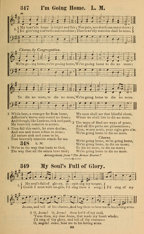 The New Jubilee Harp: or Christian hymns and song. a new collection of hymns and tunes for public and social worship page 211