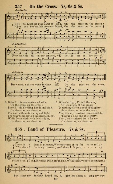 The New Jubilee Harp: or Christian hymns and song. a new collection of hymns and tunes for public and social worship page 217