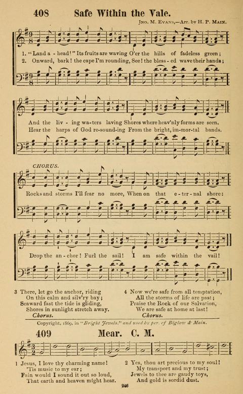 The New Jubilee Harp: or Christian hymns and song. a new collection of hymns and tunes for public and social worship page 246