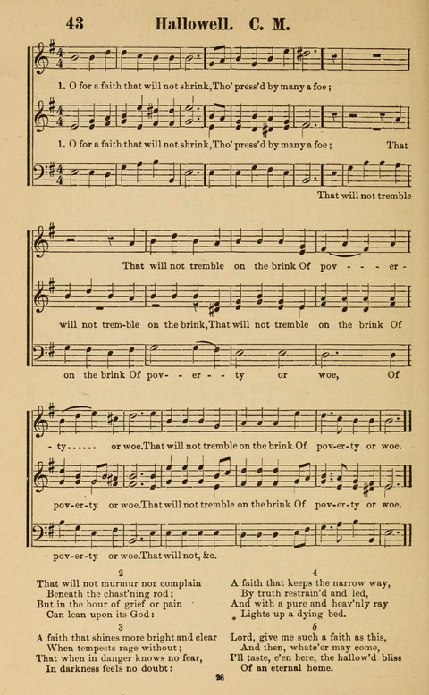 The New Jubilee Harp: or Christian hymns and song. a new collection of hymns and tunes for public and social worship page 26