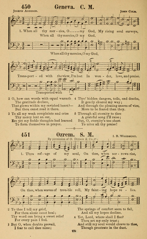 The New Jubilee Harp: or Christian hymns and song. a new collection of hymns and tunes for public and social worship page 270