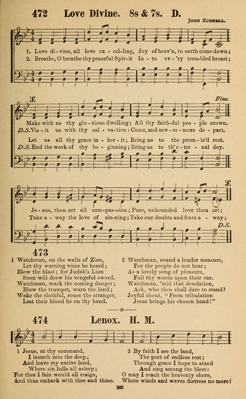 The New Jubilee Harp: or Christian hymns and song. a new collection of hymns and tunes for public and social worship page 285